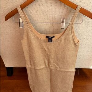 GAP Beige Ribbed Knit Tank Top